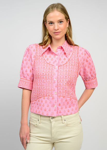 Block Print Stitched Blouse