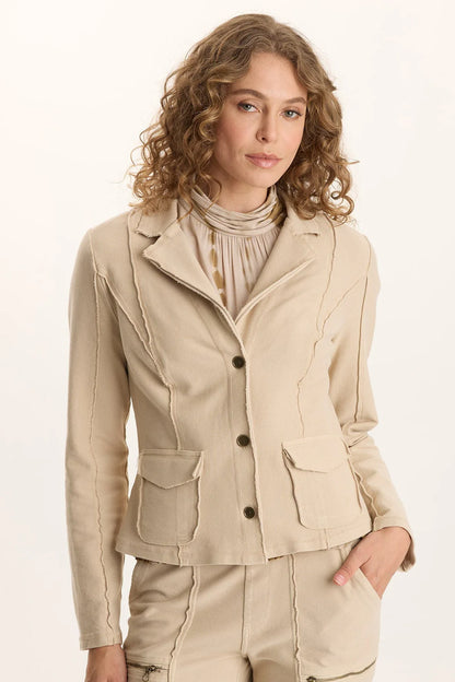 Soft Twill Knit Stretch Blazer
