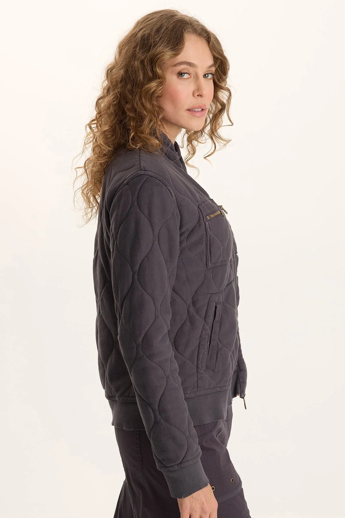 Quilted Bomber Jacket