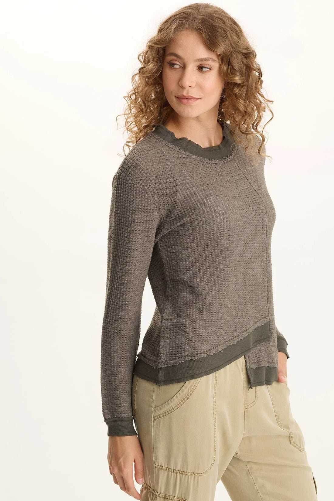 Thermal Asymmetrical Long-Sleeve Top