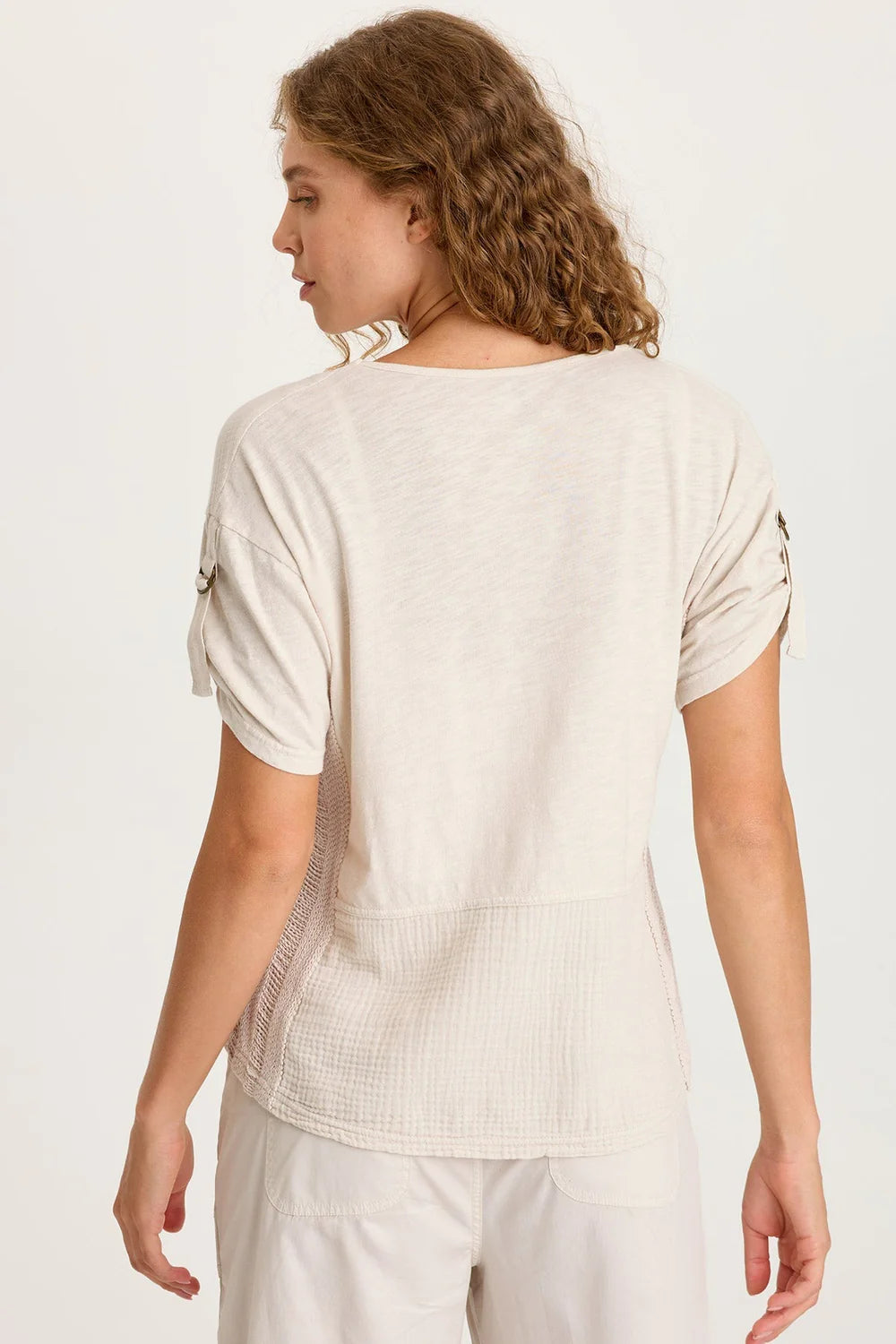 Double Gauze V-Neck Top
