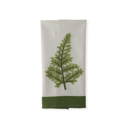 Assorted 28-Inch Embroidered Fern Guest Towels
