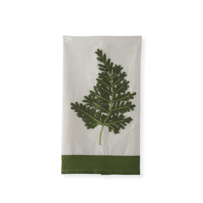 Assorted 28-Inch Embroidered Fern Guest Towels