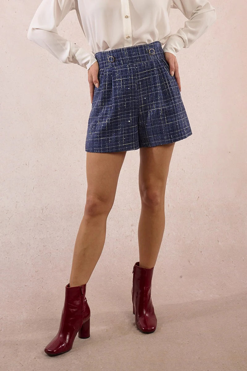 The Chic Tweed High-Waist Shorts