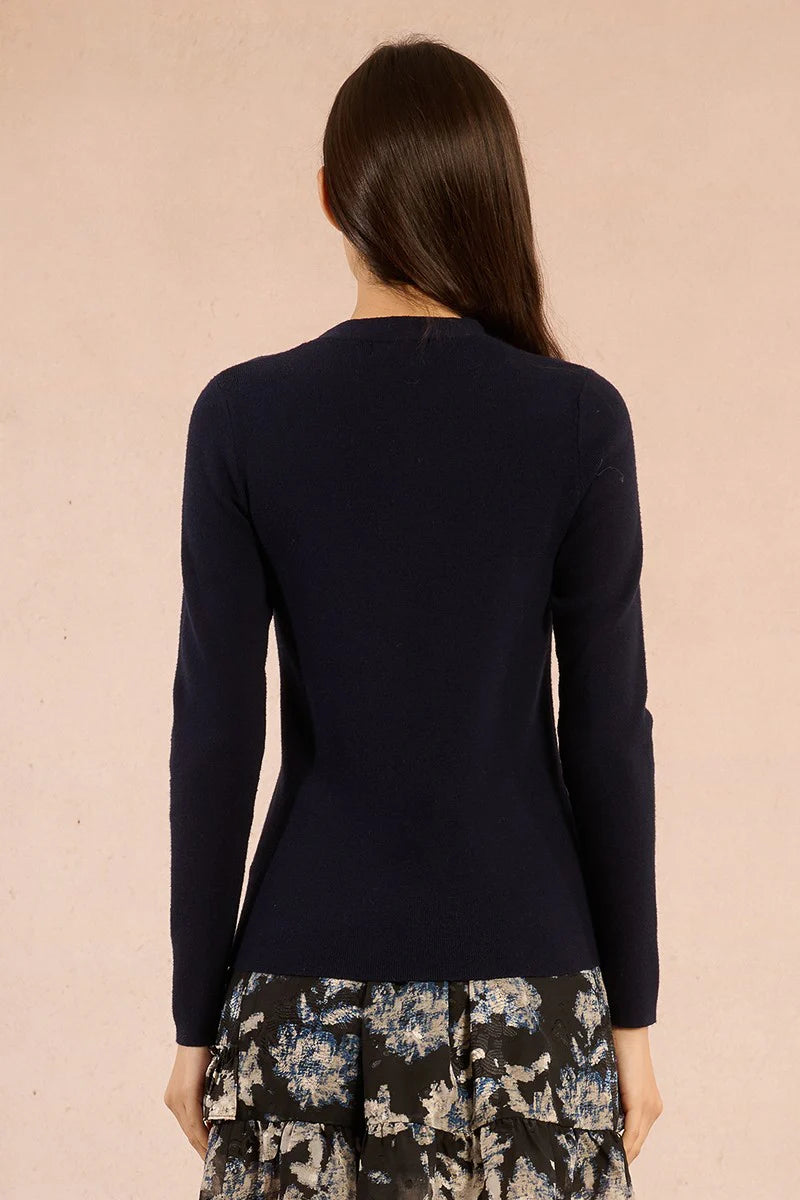 Teardrop Opening Knitted Sweater