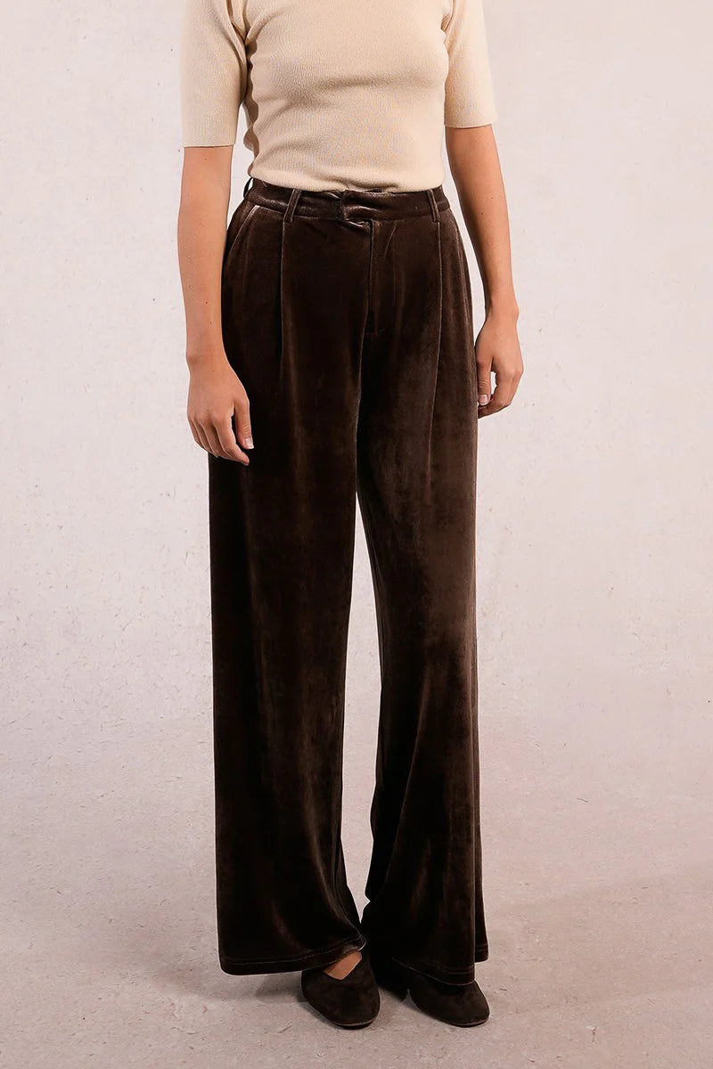 The Luxe Velvet Wide Leg Trousers