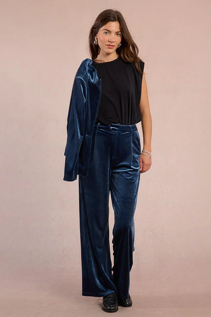 The Luxe Velvet Wide Leg Trousers