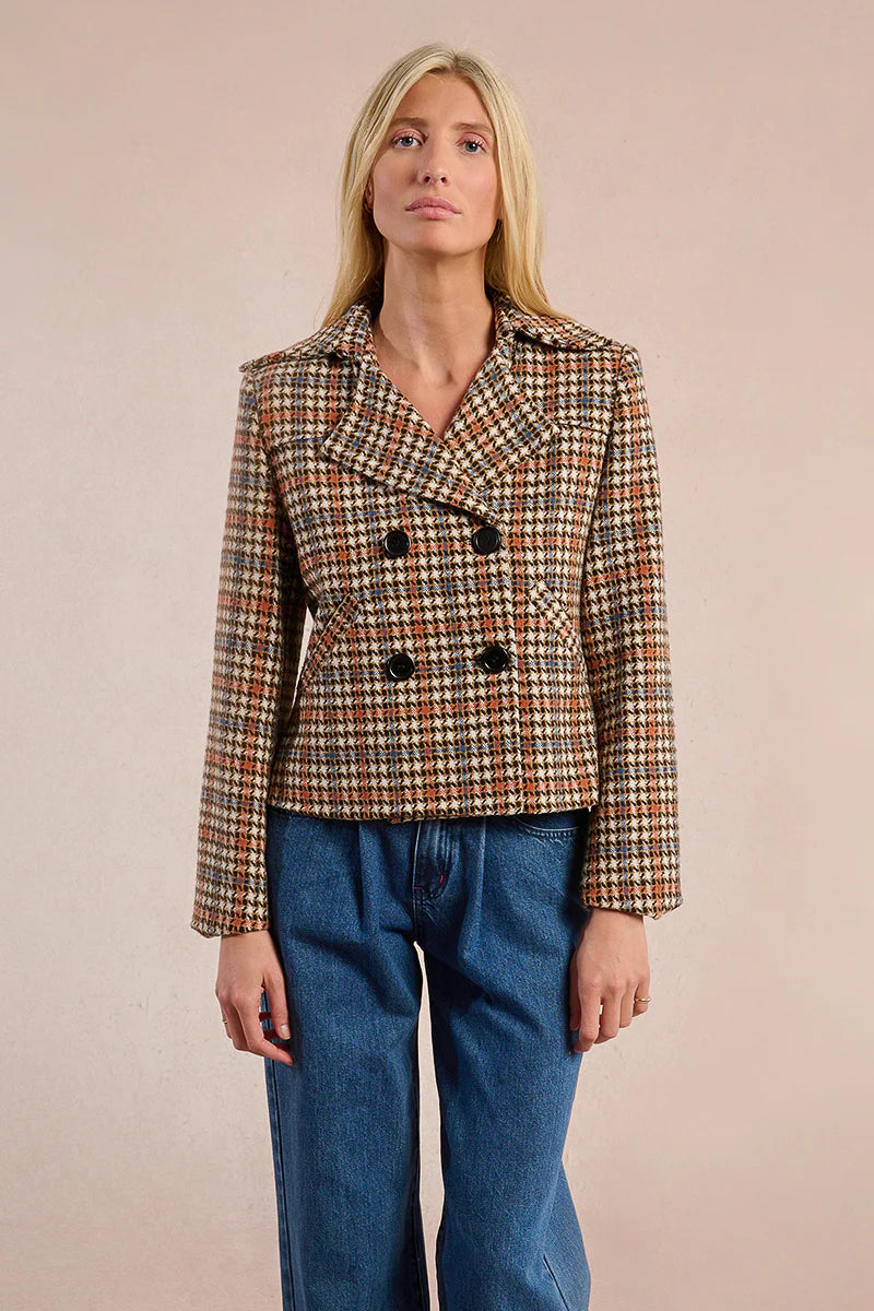 Short Plaid Coat