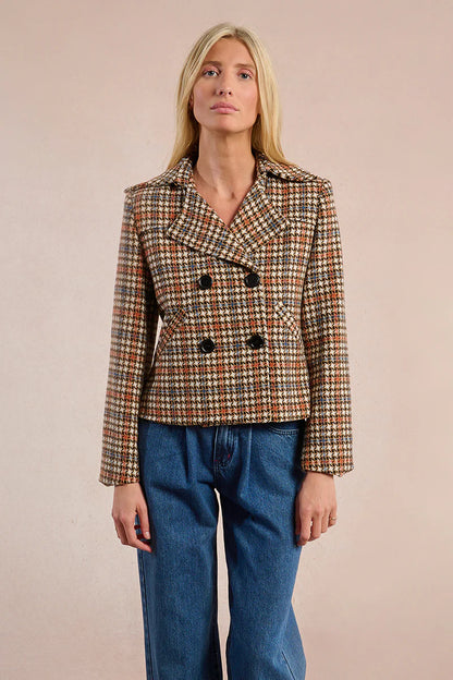 Short Plaid Coat