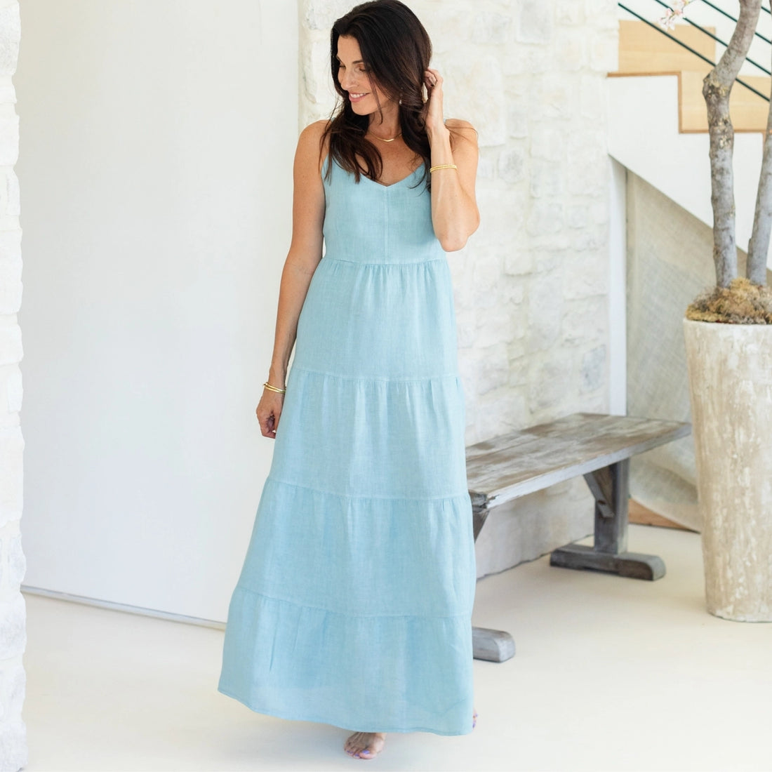 Ocean Linen Spaghetti Strap Dress