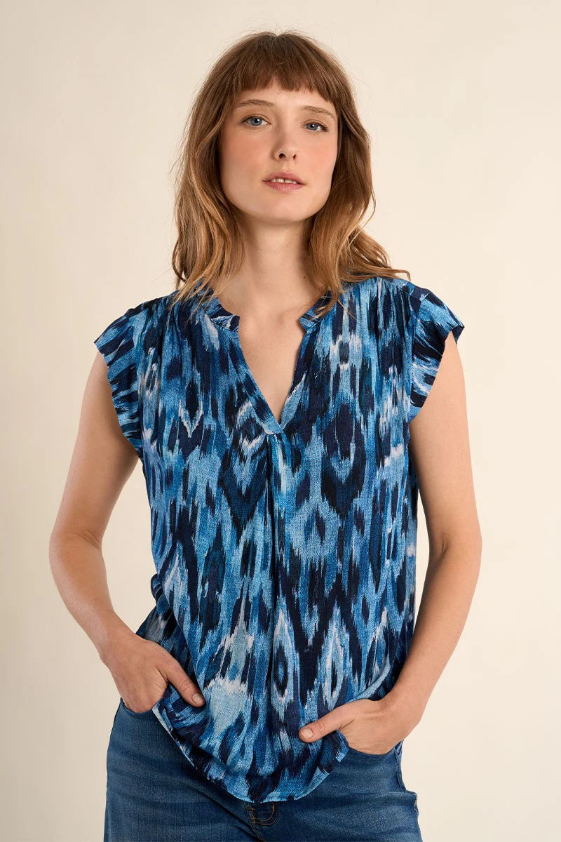 Breezy Flutter Sleeve Blouse