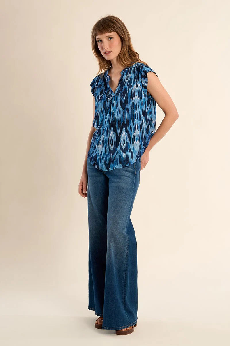 Breezy Flutter Sleeve Blouse