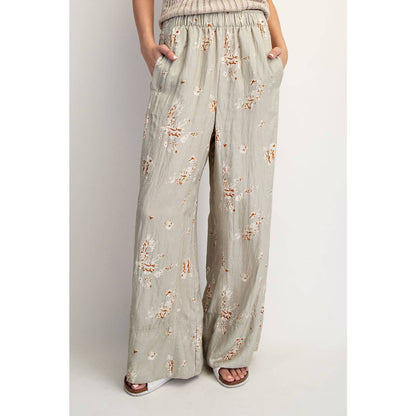 Vintage Floral Pull On Pants