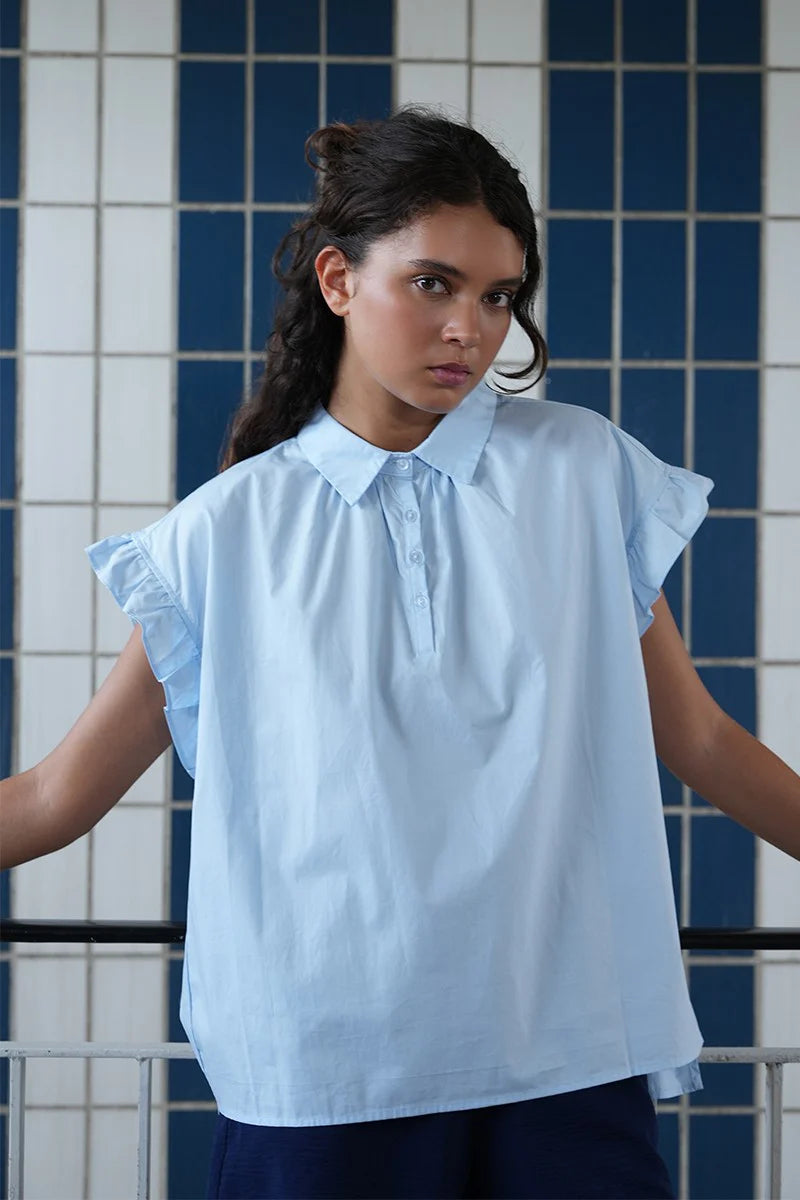 Seaside Eyelet Top