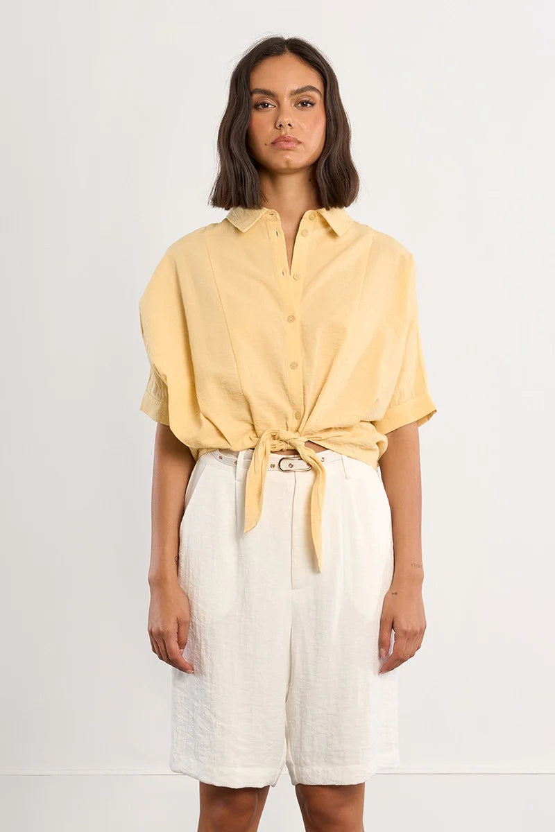 Sunshine Knot-Front Blouse