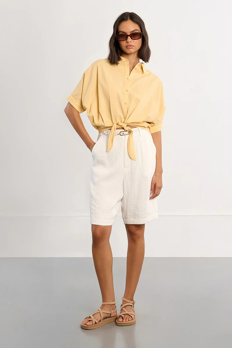 Sunshine Knot-Front Blouse