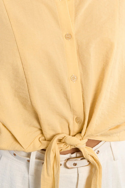 Sunshine Knot-Front Blouse