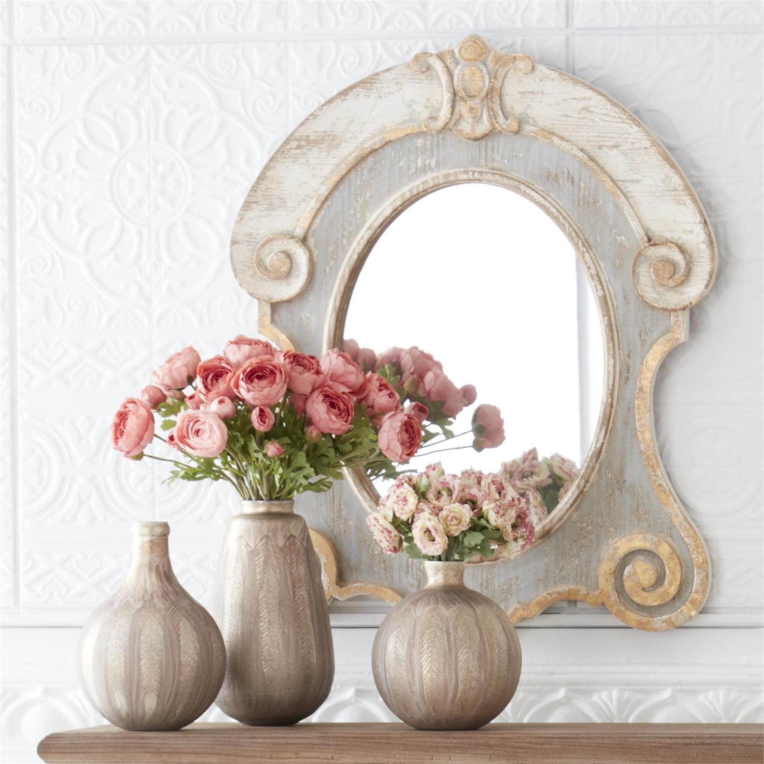 21-Inch Coral Real Touch 3-Head Ranunculus Stem