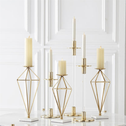 2 Pack 6 Inch White Wax Luminara Indoor Taper Candles