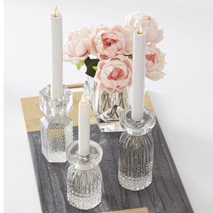 2 Pack 6 Inch White Wax Luminara Indoor Taper Candles