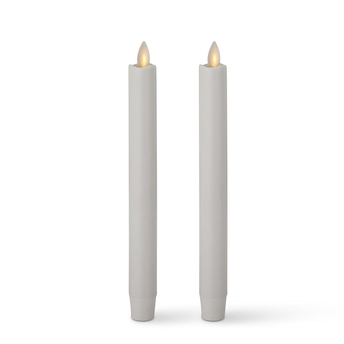 2 Pack 9.5 Inch White Wax Luminara Taper Candles