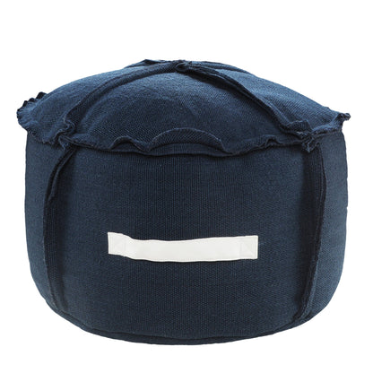 Textured Indoor Outdoor Pouf with Handles