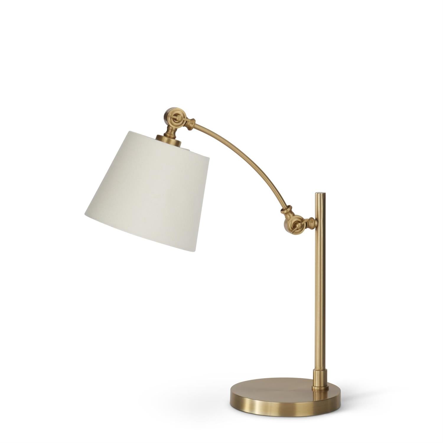 20.25 Inch Adjustable Gold Metal Desk Lamp