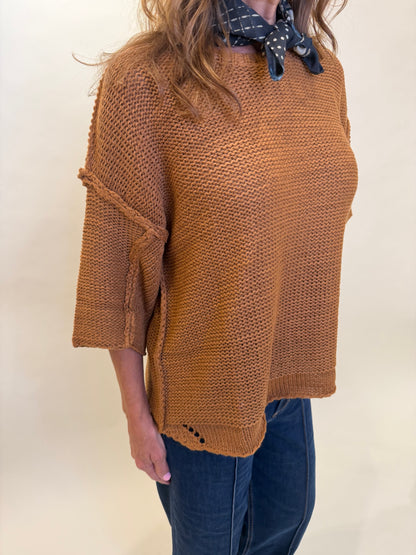 Half Sleeve Knitted Sweater Top