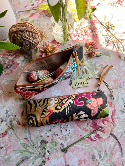 Tiger Floral Pouch