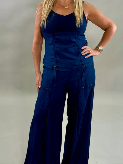 Indigo Seamed Tank