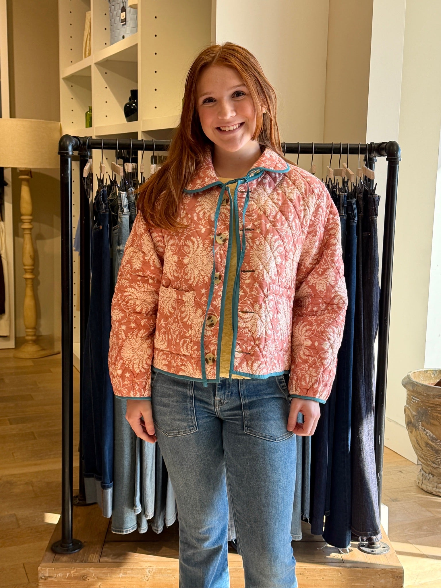 Reversible Floral Stevie Quilted Jacket