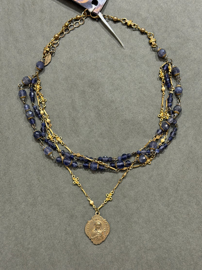 The Amethyst Iolite Layered Necklace