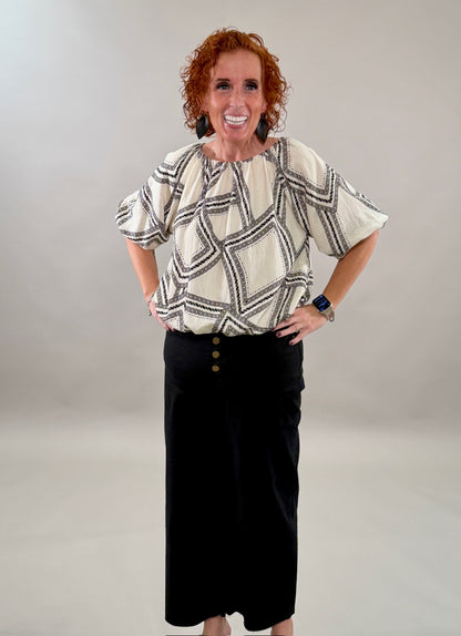 Harbor Chain Off the Shoulder Top