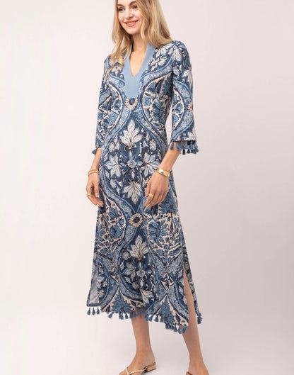 Printed Tassel Maxi Dress