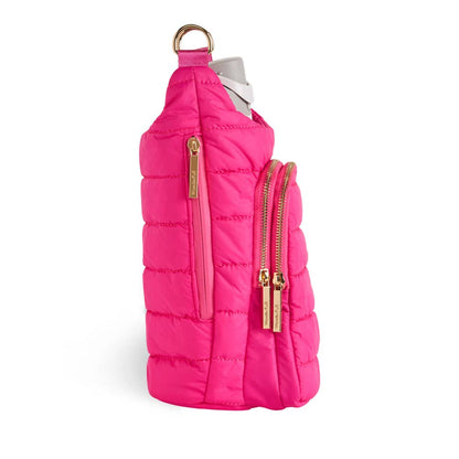 Bright Pink HydroBag Handle with Pink and Navy striped strap