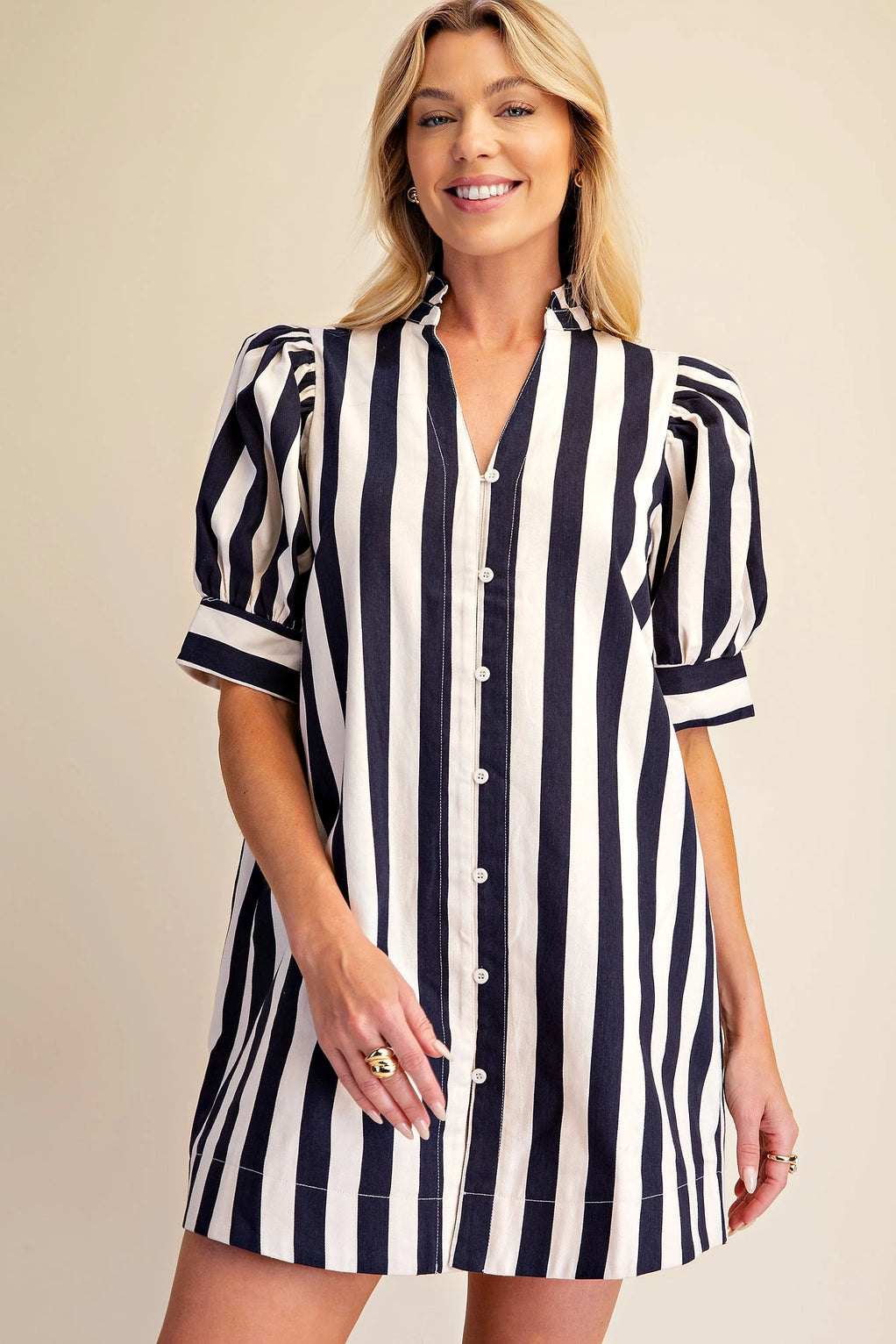 Classic Striped Mini Dress
