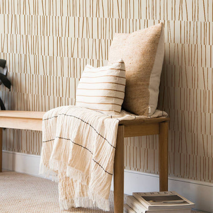 Shift Copper Peel and Stick Wallpaper, 28 sq. ft.