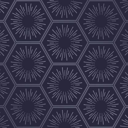 Hello Sunshine Royal Blue P&amp;S Wallpaper, 56 sq. ft.