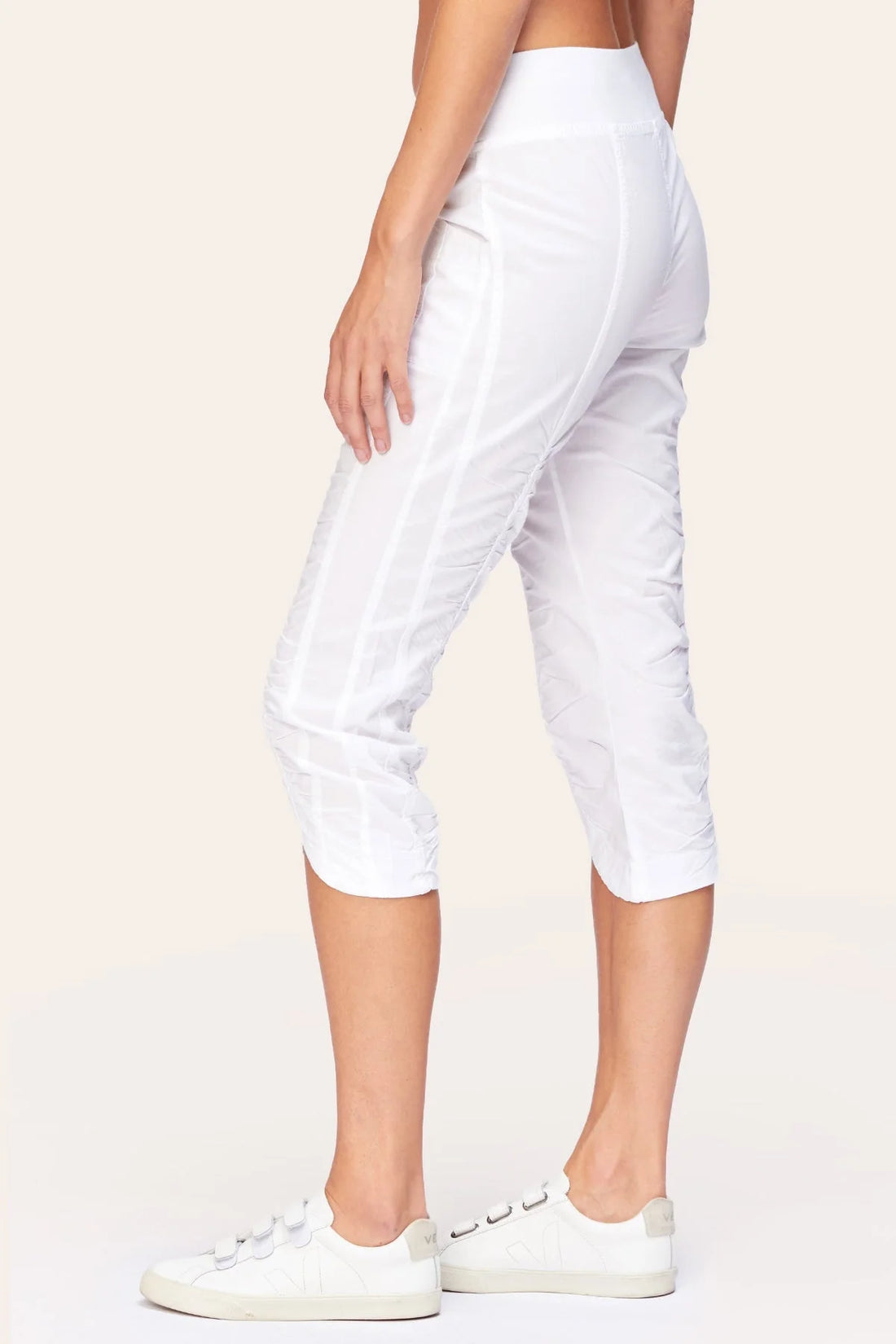 Sculpted Stretch Poplin Crop Pants