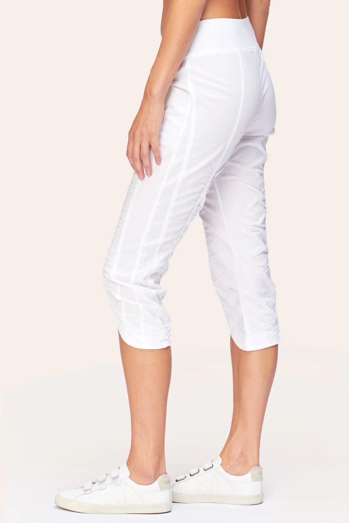 Sculpted Stretch Poplin Crop Pants