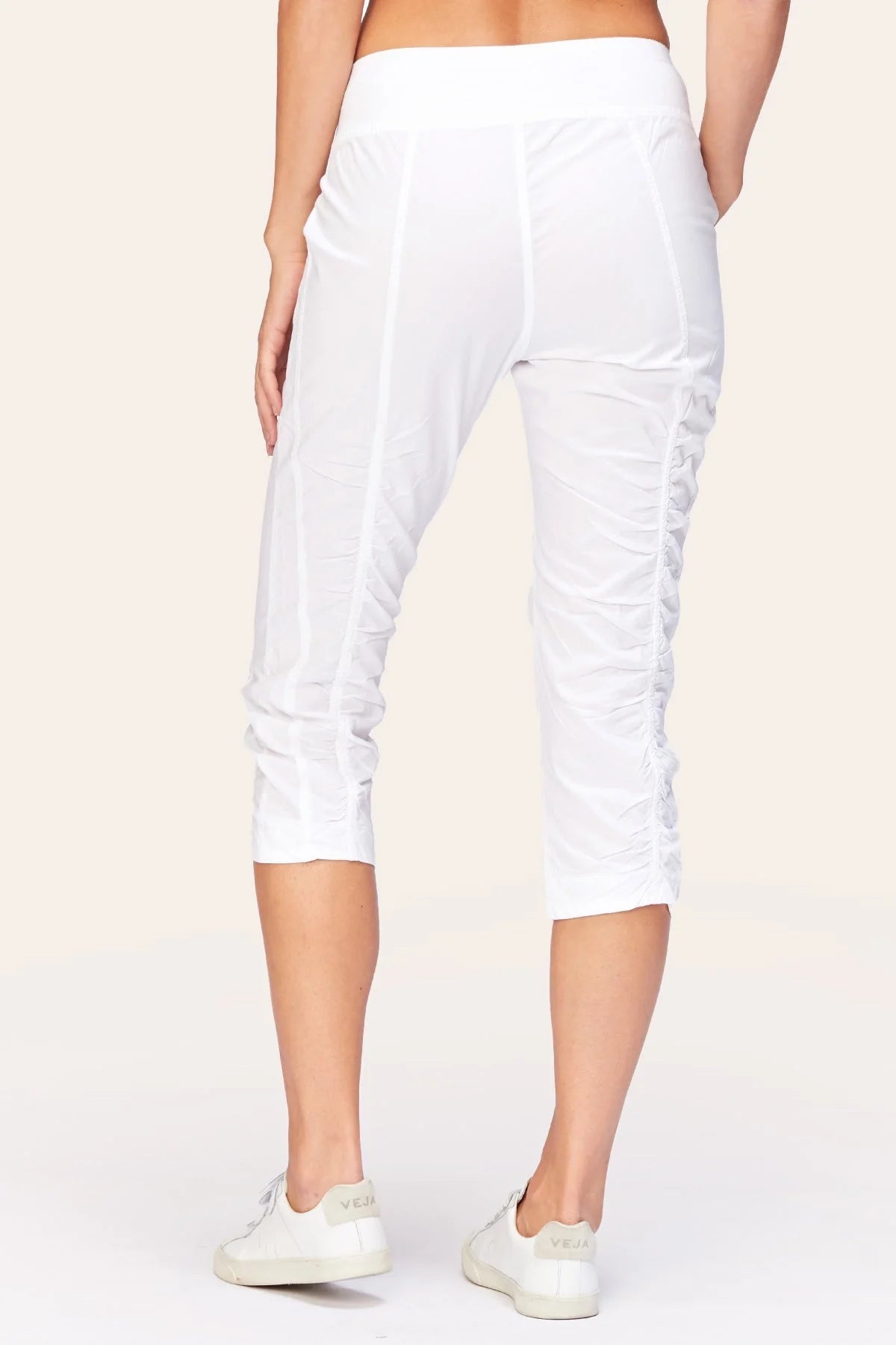 Sculpted Stretch Poplin Crop Pants