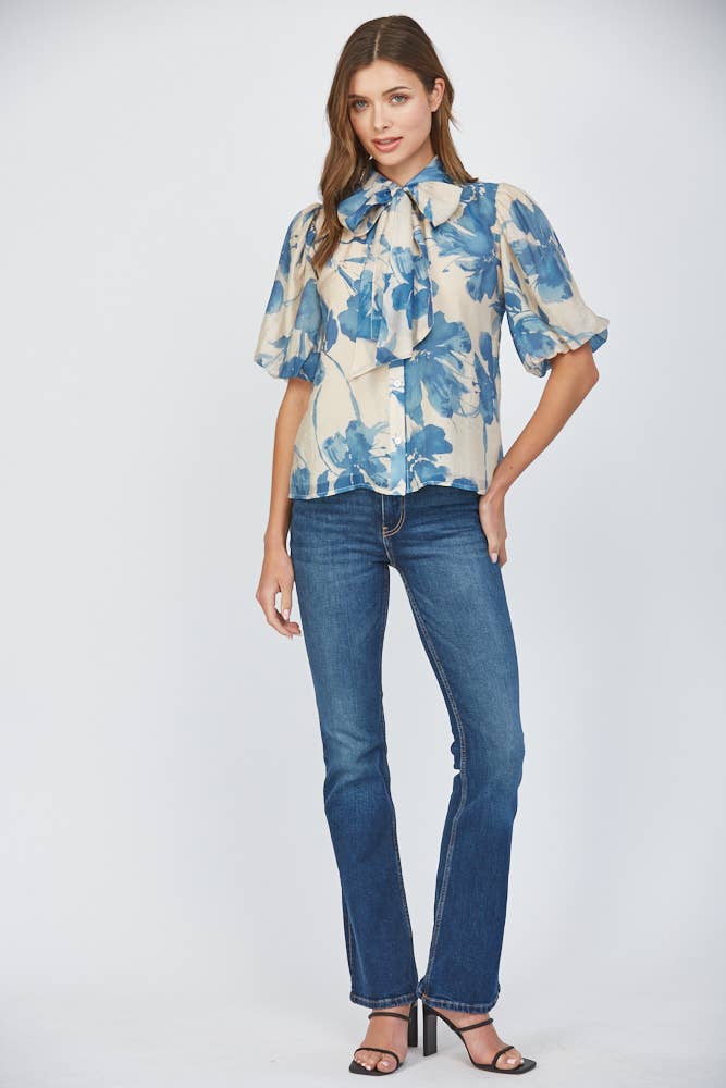 Romantic Lantern Sleeve Blouse