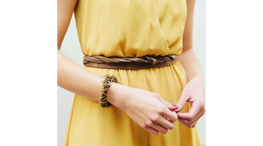 Skinny Wrap Belt - Cognac