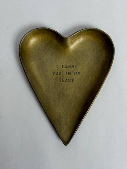 Brass Heart Trinket Tray