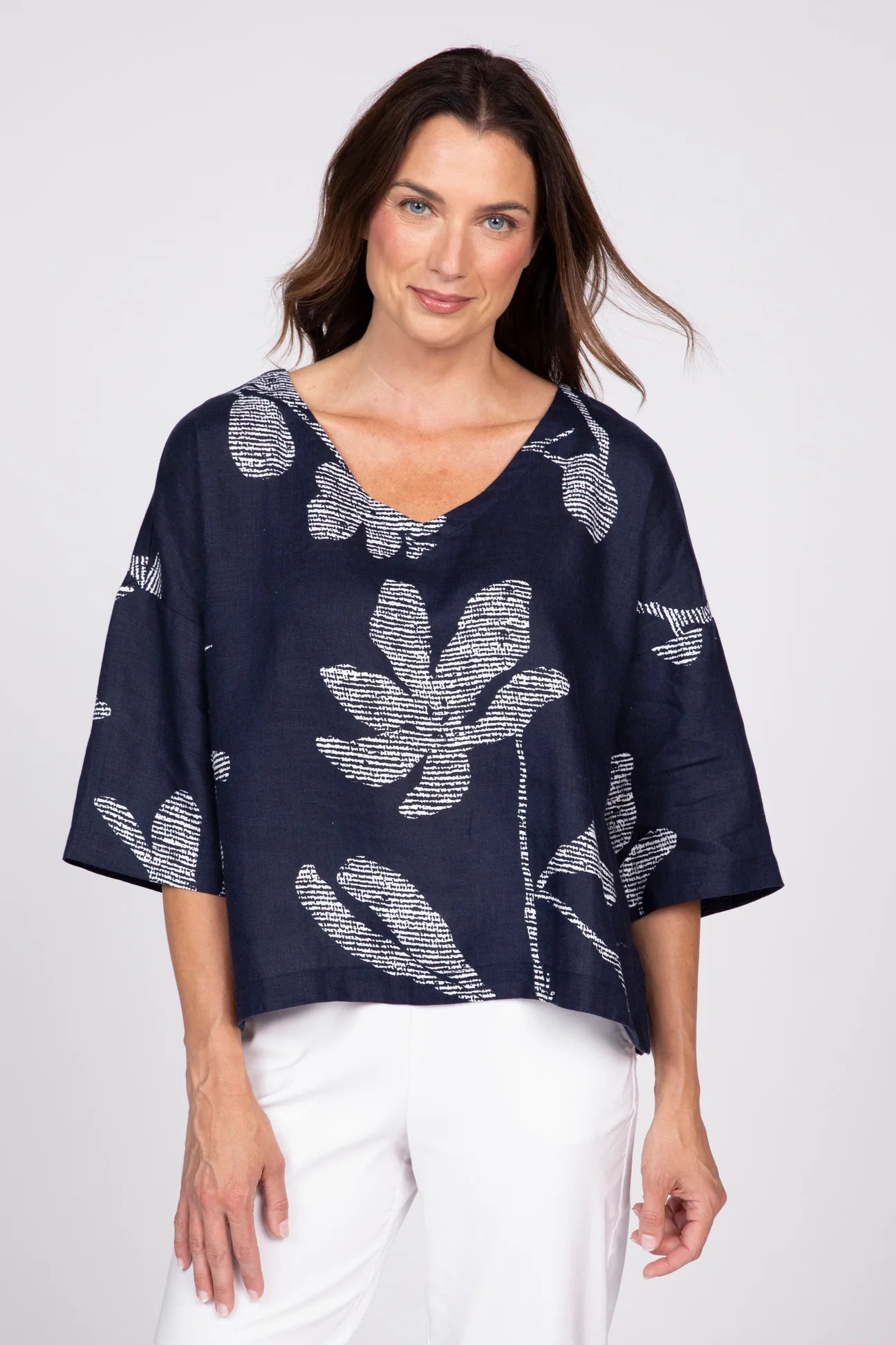 Breezy Floral Linen Top