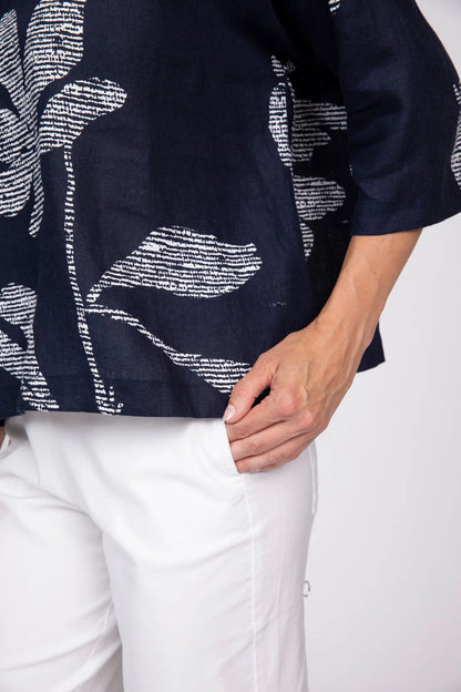 Breezy Floral Linen Top