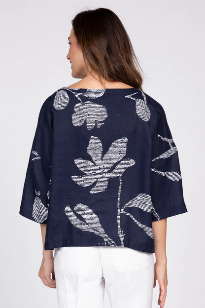 Breezy Floral Linen Top