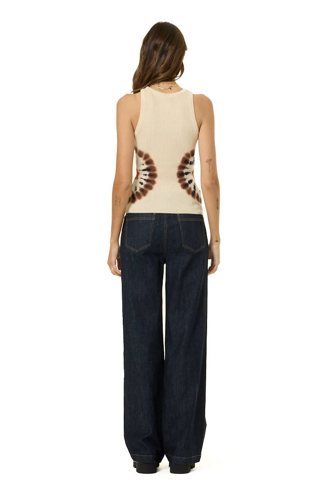 Dark Denim Fitted Straight Leg Pant