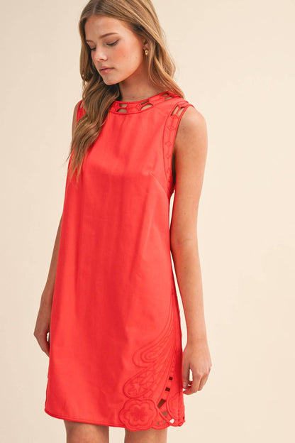 Radiant Embroidered Shift Dress