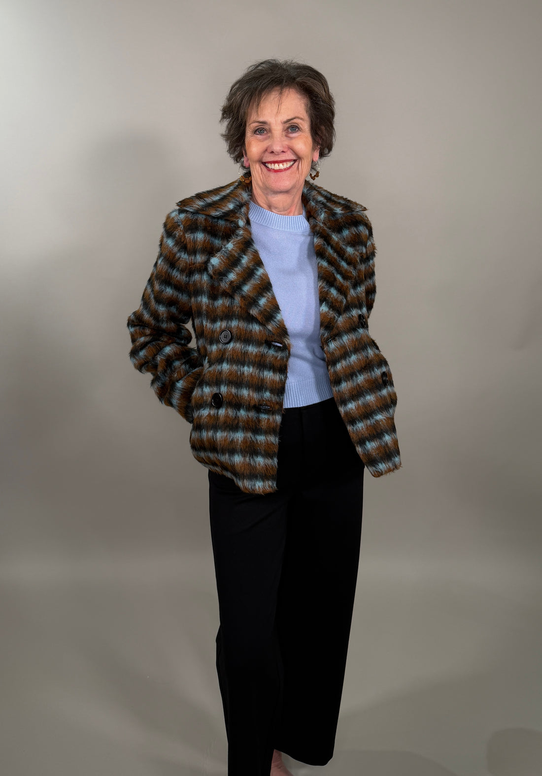 Chic Faux Fur Bomber Jacket